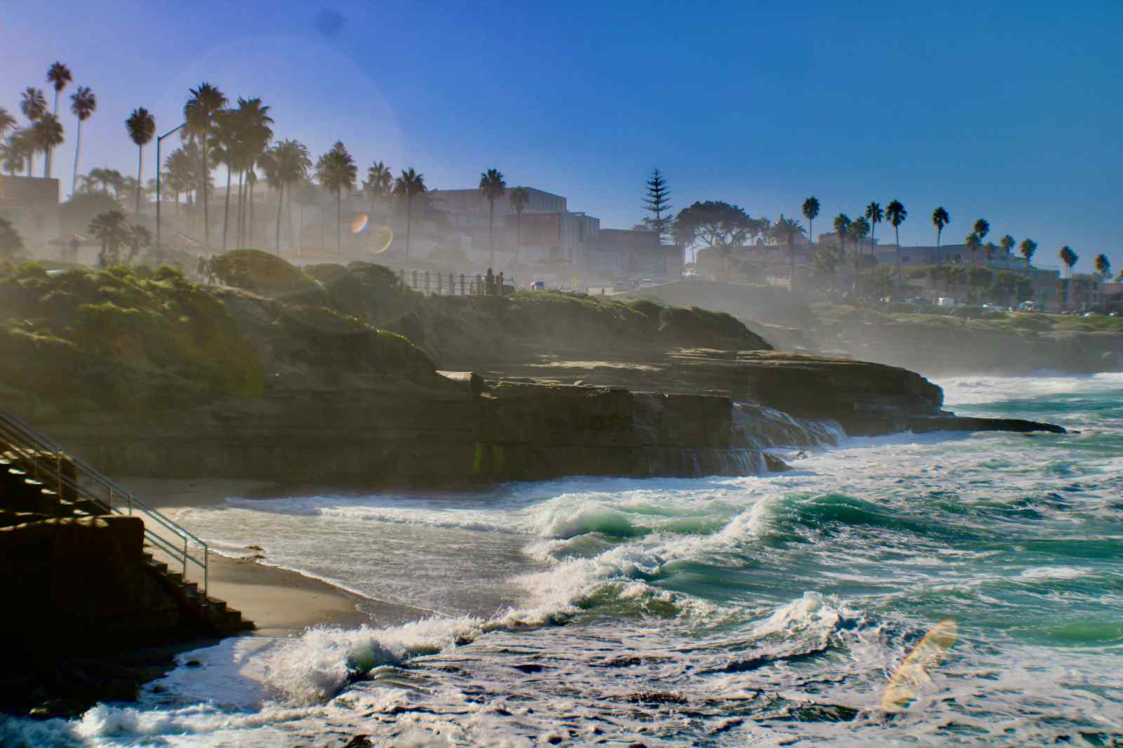 The beach at La Jolla in San Diego.